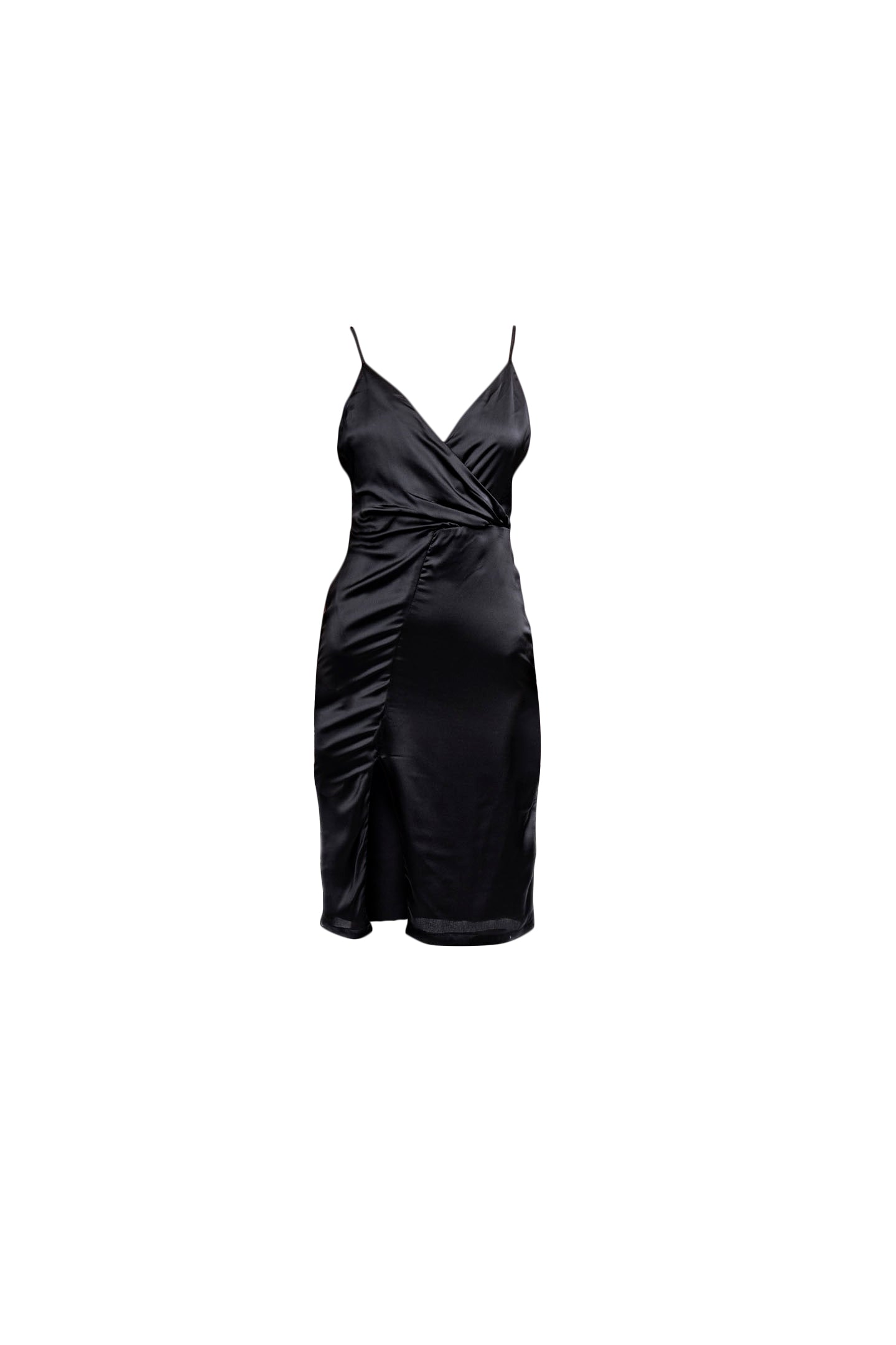Black SATIN MIDI SLIP DRESS M Black SATIN MIDI SLIP DRESS M