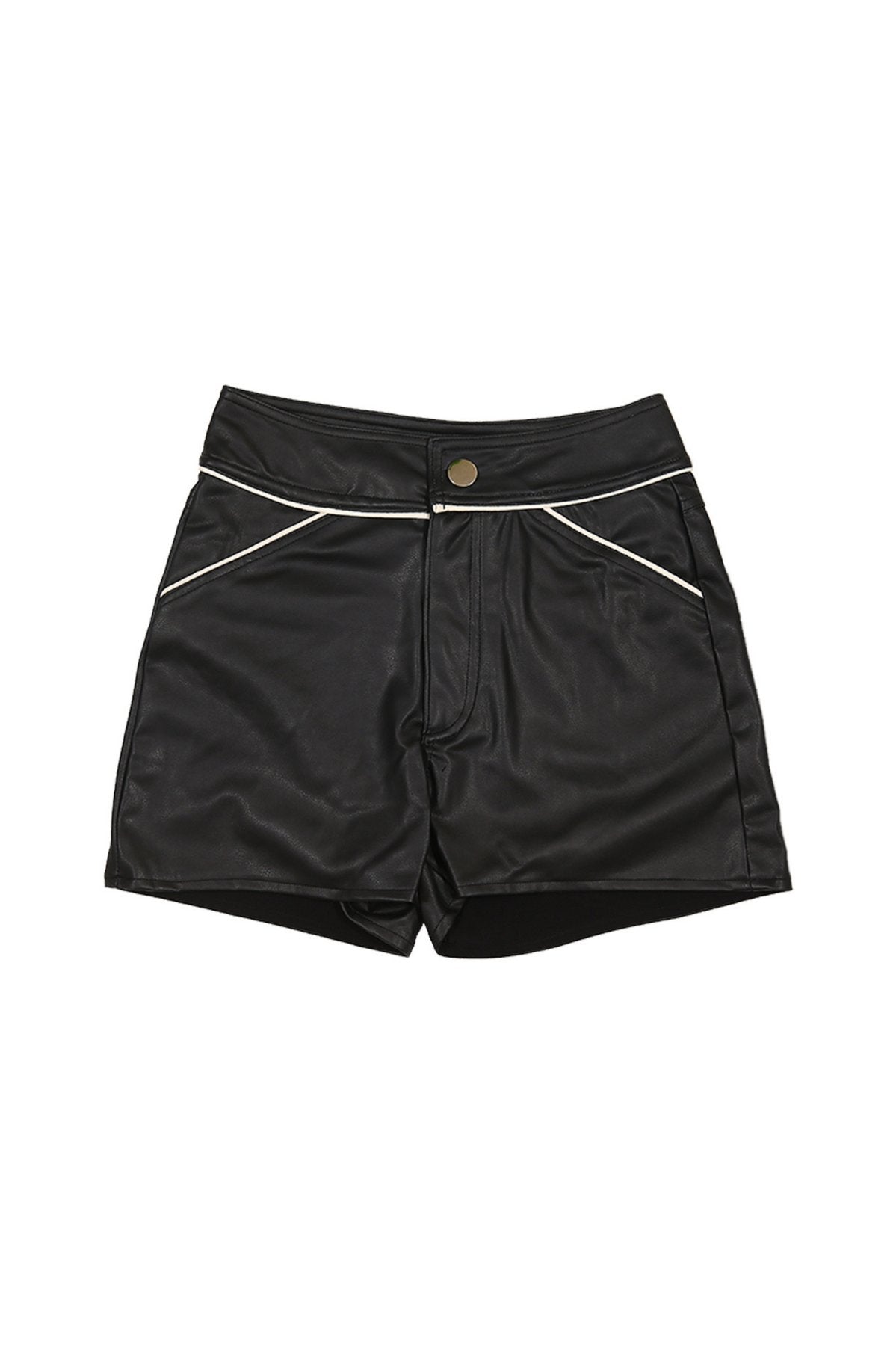 BLACK VEGAN LEATHER SHORTS – Delikate Rayne