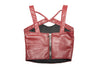 DEEP RED CROC VEGAN LEATHER BUSTIER