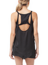 An updated take on the classic racer back style tank. Constructed in silky, smooth, fluid vegan satin with clean lines