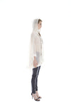 IVORY HOODED PONCHO