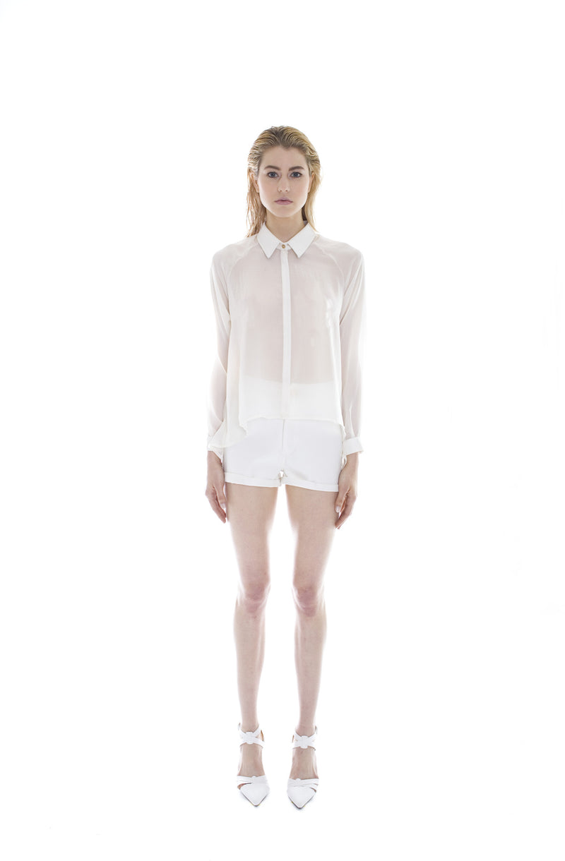 White Vegan Leather Shorts | Women's Shorts