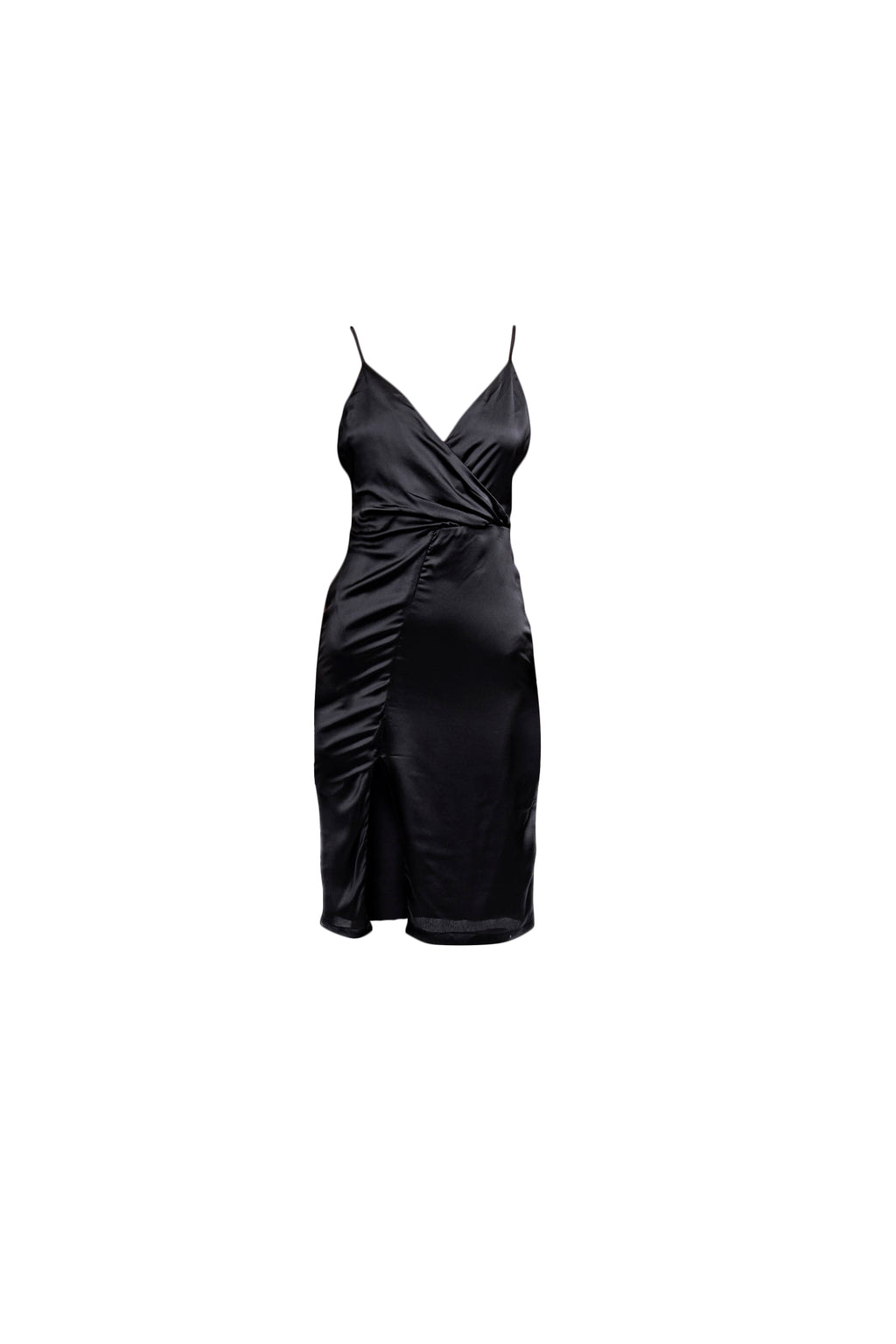 Black SATIN MIDI SLIP DRESS M Black SATIN MIDI SLIP DRESS M
