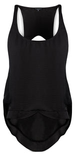 An updated take on the classic racer back style tank. Constructed in silky, smooth, fluid vegan satin with clean lines