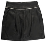 Super soft and luxurious vegan, eco-friendly leather high-waisted skirt, fully lined