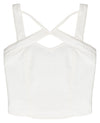 WHITE VEGAN LEATHER BUSTIER