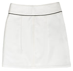 Super soft and luxurious vegan, eco-friendly leather high-waisted skirt, fully lined