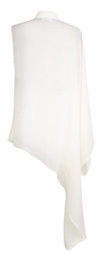 WHITE ASYMMETRICAL BLOUSE