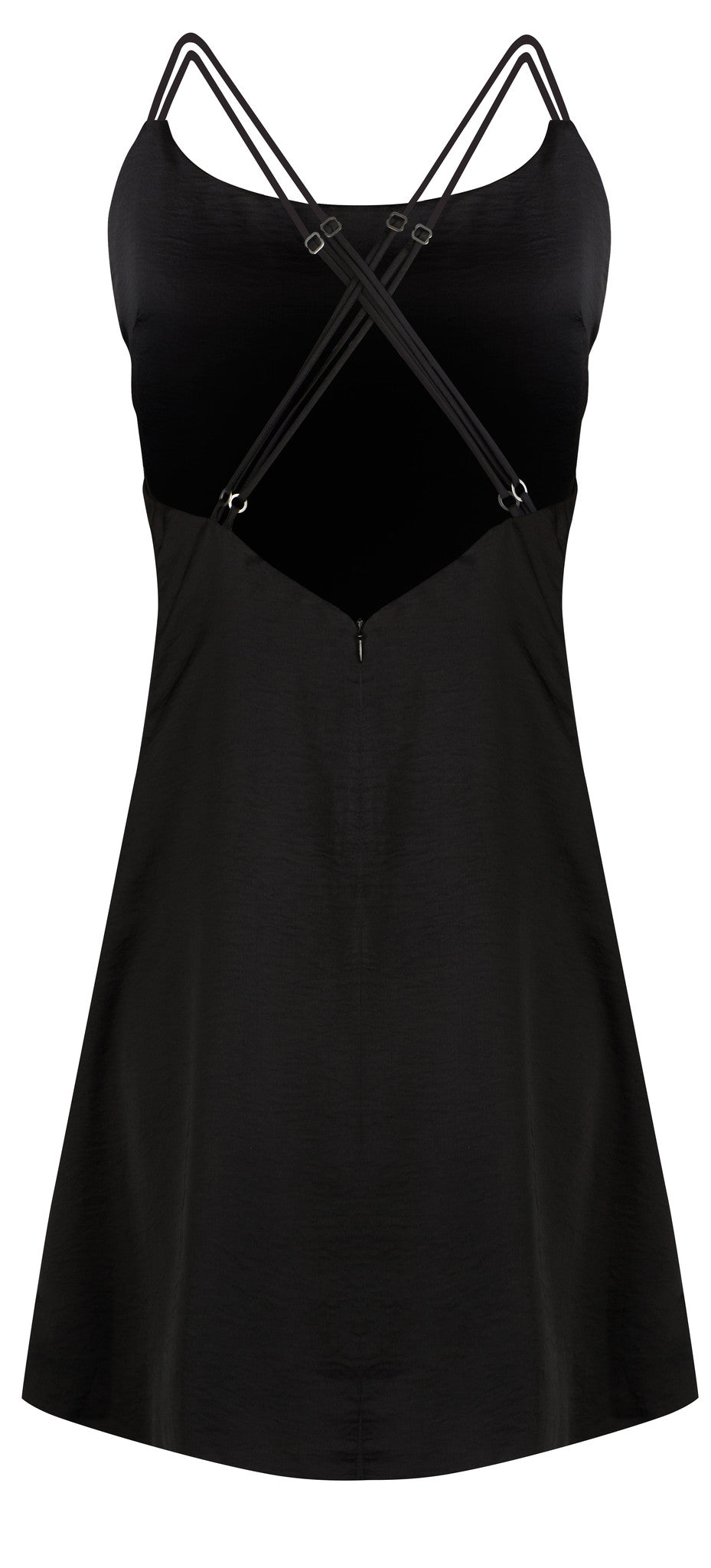 BLACK SATIN SLIP DRESS – Delikate Rayne