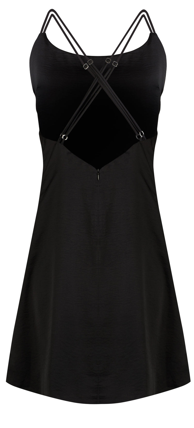 BLACK SATIN SLIP DRESS Delikate Rayne BLACK SATIN SLIP DRESS Delikate Rayne