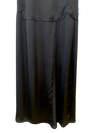 BLACK VEGAN SATIN MAXI SKIRT