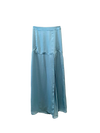 BLUE VEGAN SATIN MAXI SKIRT