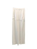 IVORY VEGAN SATIN MAXI SKIRT