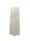 IVORY VEGAN SATIN MAXI SKIRT