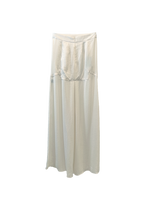 IVORY VEGAN SATIN MAXI SKIRT