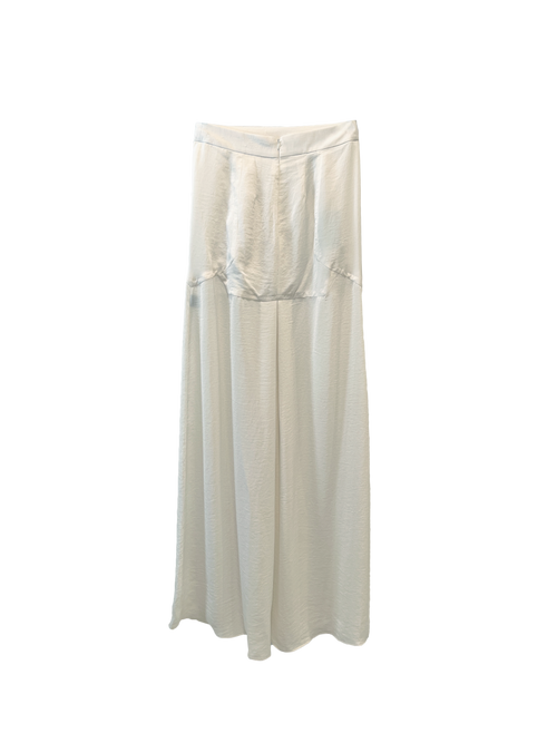 IVORY VEGAN SATIN MAXI SKIRT