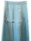 BLUE VEGAN SATIN MAXI SKIRT