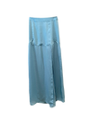 BLUE VEGAN SATIN MAXI SKIRT