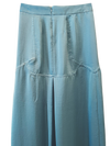 BLUE VEGAN SATIN MAXI SKIRT