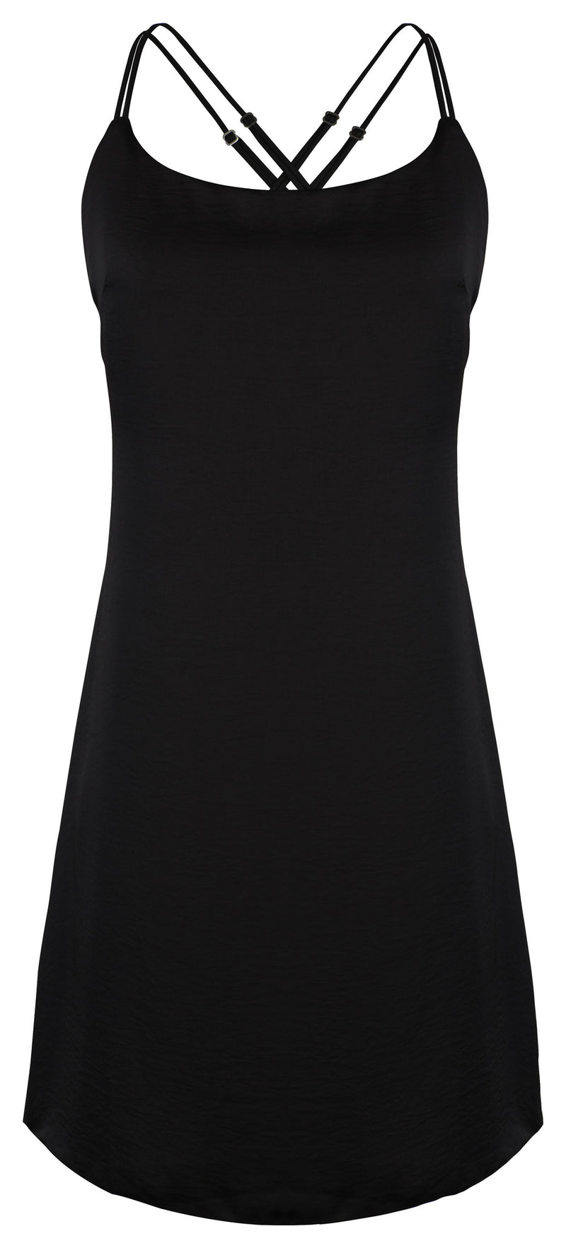 BLACK SATIN SLIP DRESS Delikate Rayne BLACK SATIN SLIP DRESS Delikate Rayne